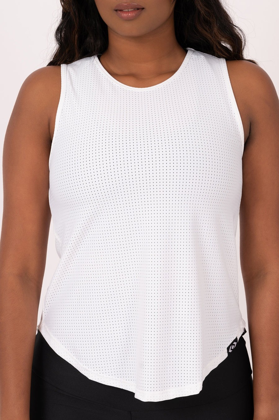 Women R2W TANK TOP | White Bball Mesh - Muscle Back Tank