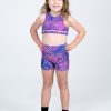 Kids R2W KIDS CROP TOP | Trance Purple Performance - Kids Crop Top