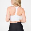 Women R2W CROP TOP | White Performance - T Back Comfort Crop Top