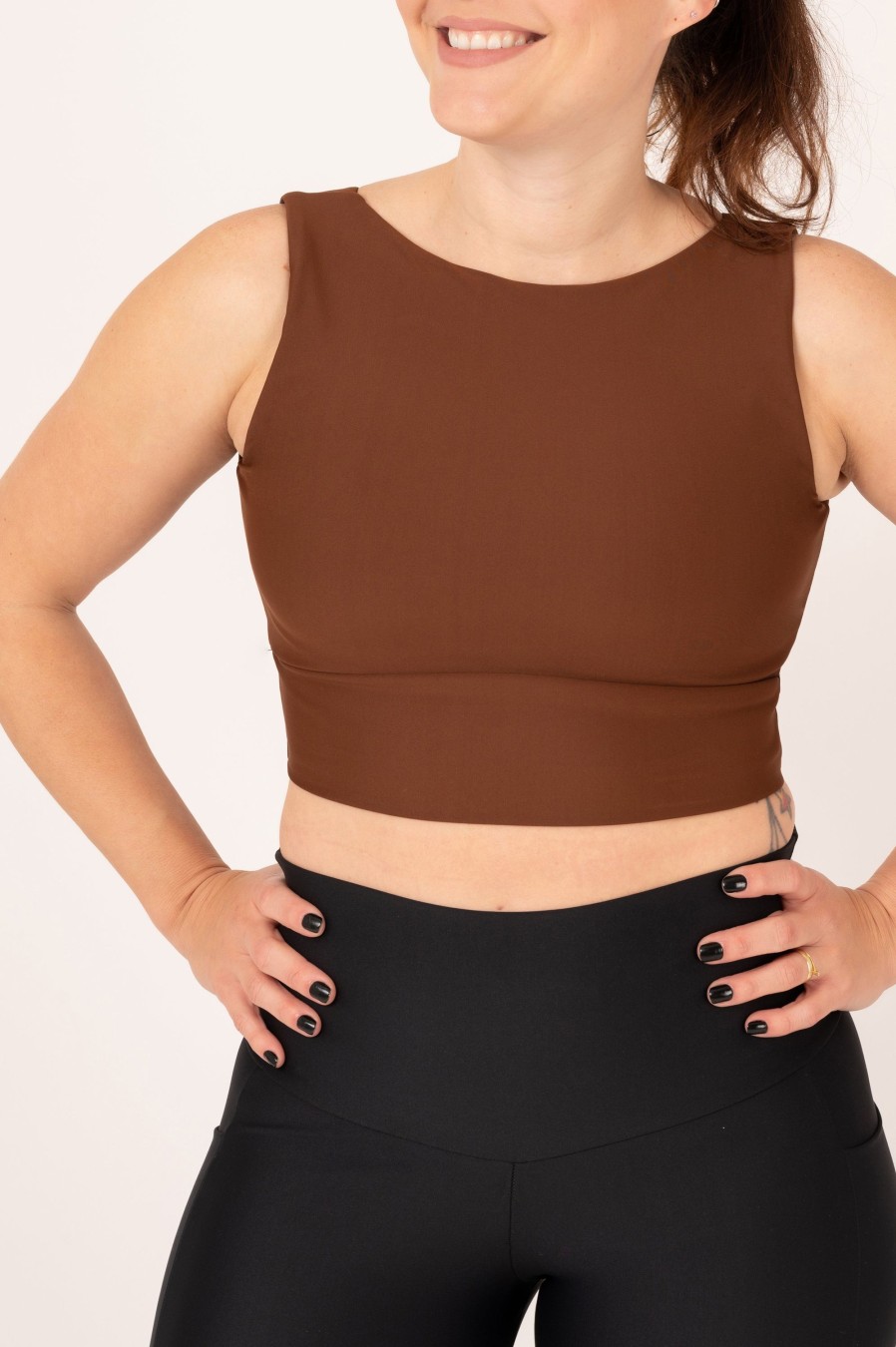 Women R2W CROP TOP | Chocolate Performance - Reversible Comfort Crop Top