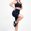 Women R2W LONG SHORTS | Black Body Contouring - Extra High Waisted Long Shorts