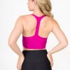 Women R2W CROP TOP | Magenta Performance - T Back Comfort Crop Top