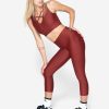 Women R2W CAPRI | Burnt Copper Performance - Panel Pocket High Waisted Capri Leggings