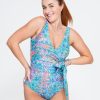 Women R2W SWIM ONE PIECE | Mandala Rainbow Performance - Wrap One Piece W/ Extra Coverage Bottoms