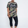 Women R2W BOYFRIEND TEE | Commando Camo Bball Mesh - Exotica Boyfriend Tee