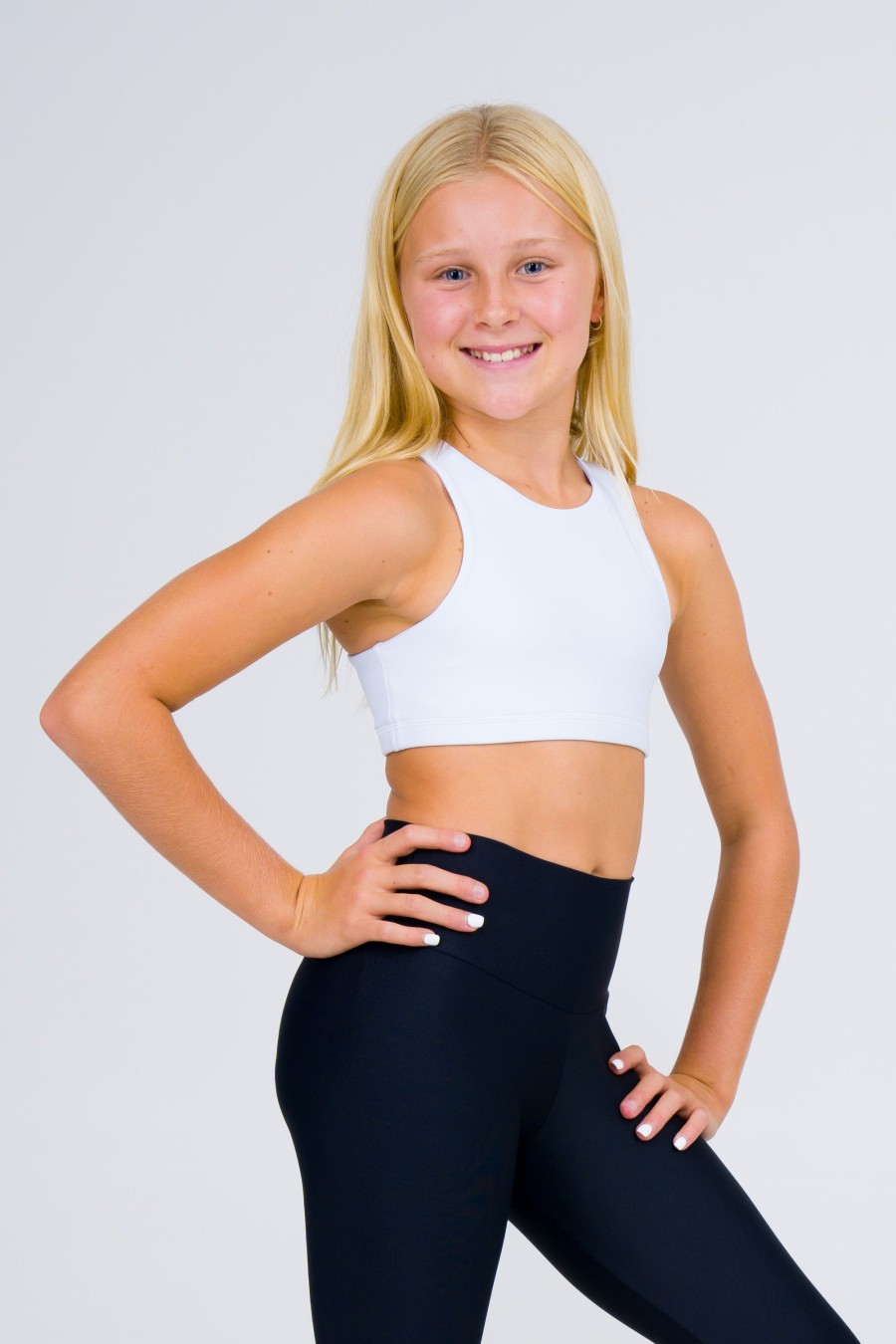 Kids R2W KIDS CROP TOP | White Performance - Kids Crop Top