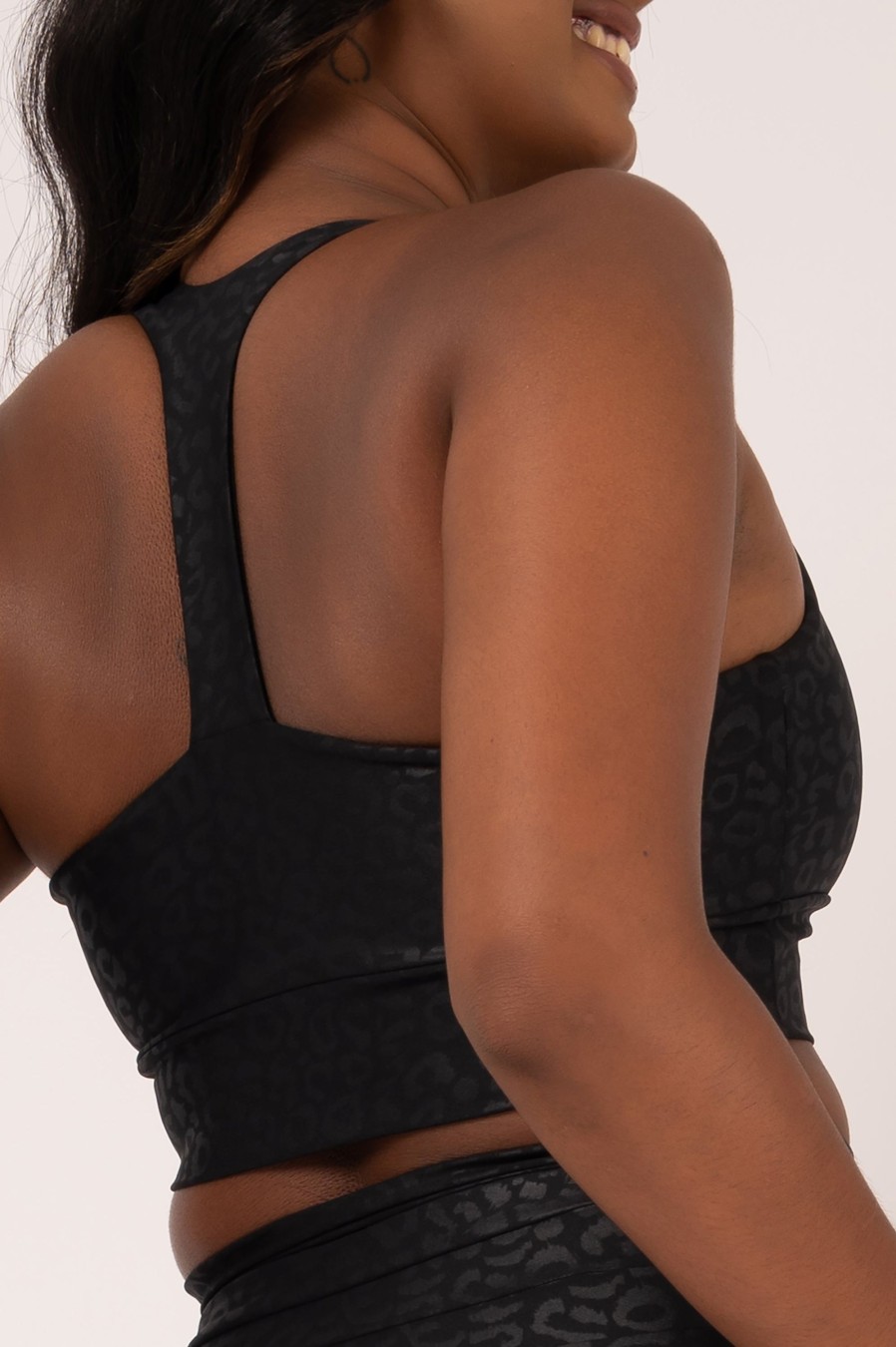 Women R2W CROP TOP | Black Exotic Touch Jag - T Back Comfort Crop Top