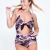 Women R2W SWIM ONE PIECE | Camo Crush Pink Performance - Bralette One Piece W/ Extra Coverage Bottoms