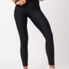 Women R2W LEGGINGS | Black Performance - Drawstring High Waisted Leggings