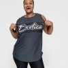 Women R2W BOYFRIEND TEE SLEEVELESS | Charcoal Bball Mesh - Sleeveless Exotica Boyfriend Tee