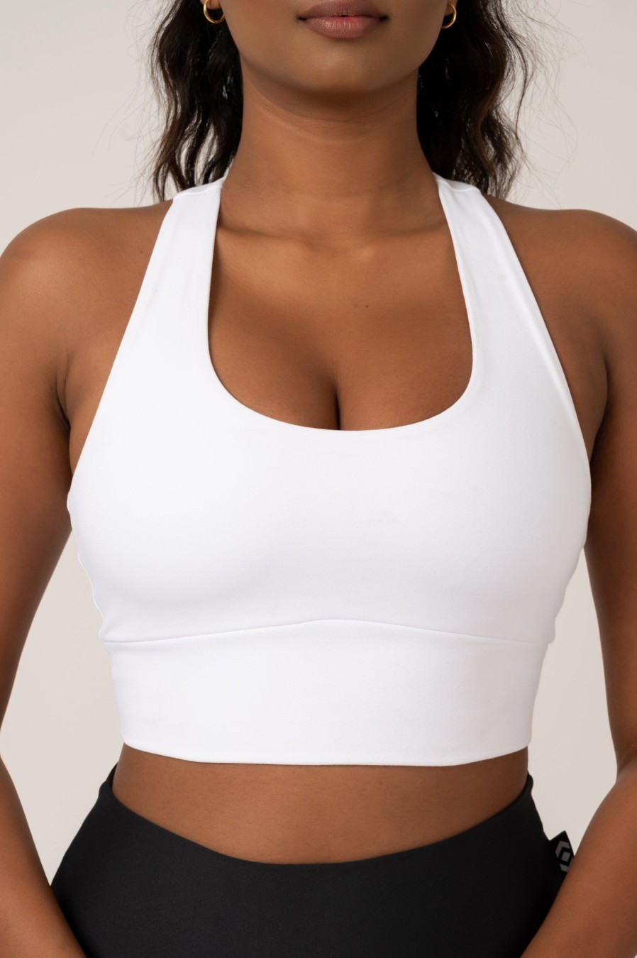 Women R2W CROP TOP | White Body Contouring - T Back Comfort Crop Top