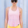 Women R2W TANK TOP | Pastel Pink Bball Mesh - Racer Back Tank Top