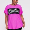 Women R2W BOYFRIEND TEE | Pink Bball Mesh - Exotica Boyfriend Tee