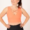 Women R2W CROP TOP | Neon Coral Performance - Reversible Comfort Crop Top