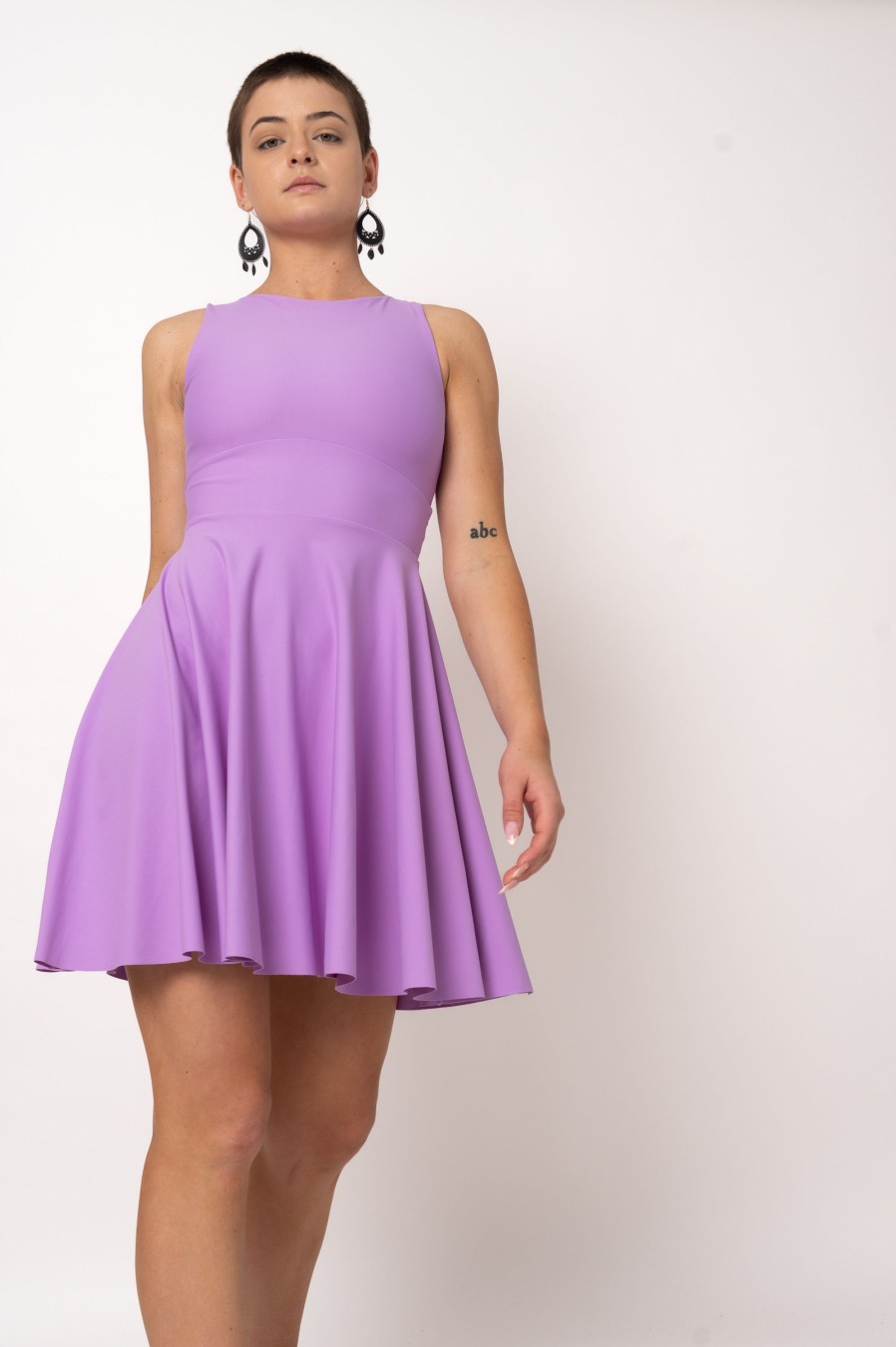 Women R2W DRESS | Pastel Purple Performance - Reversible Comfort Crop Mini Dress