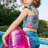 Kids R2W KIDS BIKINI TOP | Mandala Rainbow Performance - Kids Bikini Top