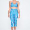 Women R2W CAPRI | Silent Disco Teal Performance - Panel Pocket Extra High Waisted Capri Leggings