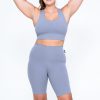 Women R2W CROP TOP | Grey Body Contouring - T Back Comfort Crop Top