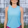 Women R2W TANK TOP | Aqua Bball Mesh - Muscle Back Tank