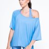 Women R2W OFF THE SHOULDER TEE | Aqua Slinky To Touch - Off The Shoulder Tee